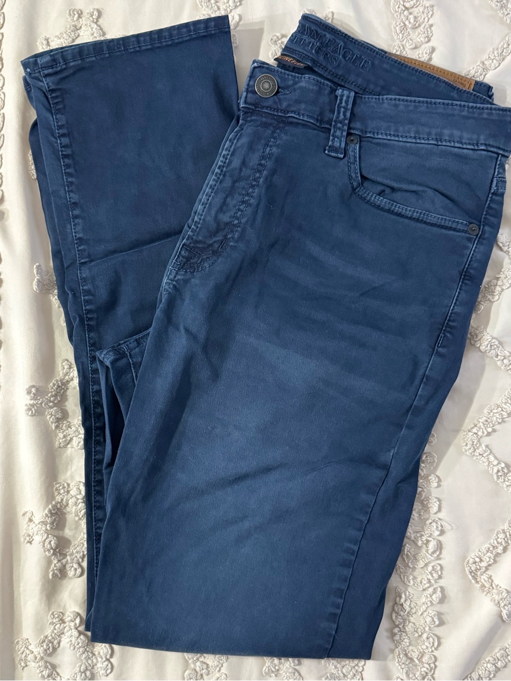 American Eagle Outfitters Slim Pants - Deep Blue